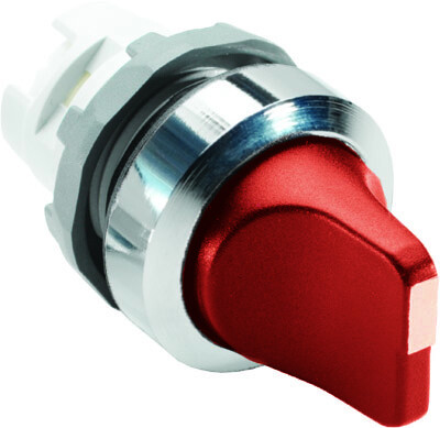 Переключатель M2SS3-20R (короткая ручка) красный 2-х позиционный без подсветки (только корпус) 45# с возвратом | 1SFA611202R2001 | ABB