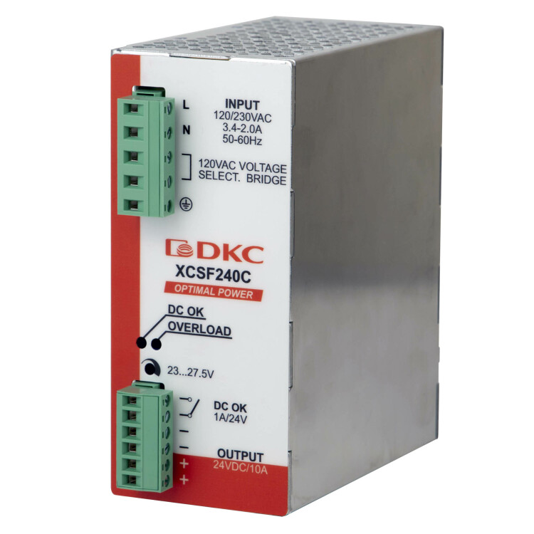 Источник питания "OPTIMAL POWER", однофазный, 240Вт, 10А, 24В | XCSF240C | DKC