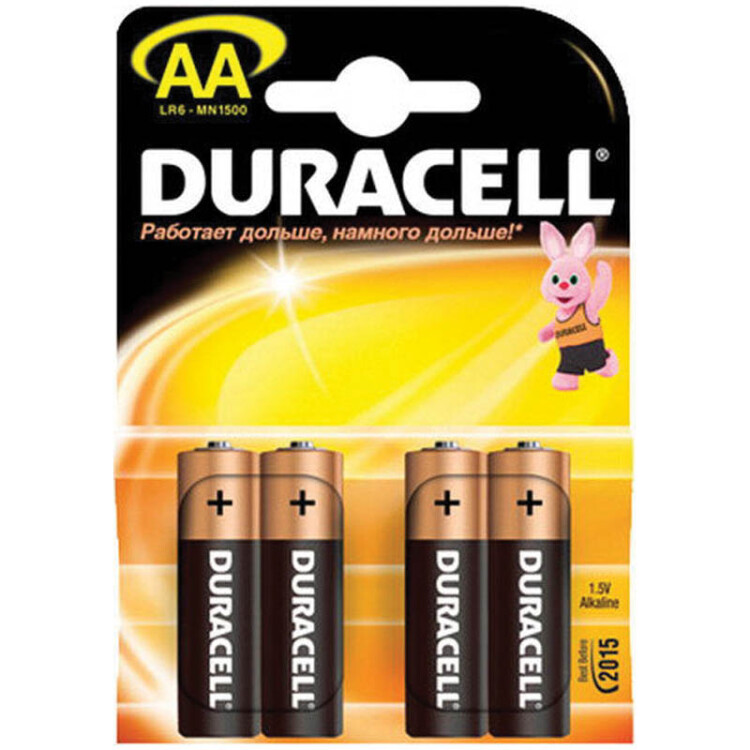 Элемент питания Duracell LR6-4BL BASIC | Б0026815 | Duracell