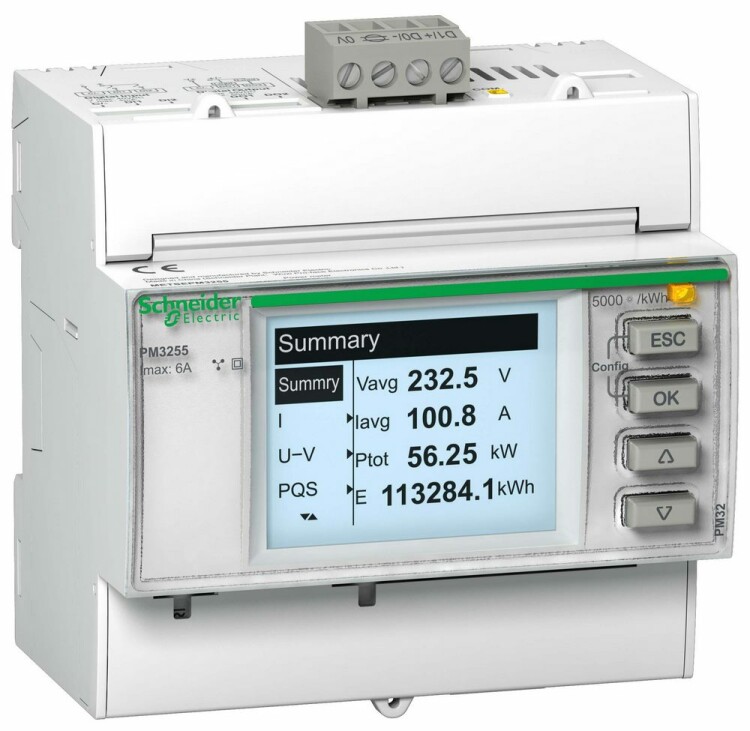 Поверенный измеритель мощности PM3250 с портом RS-485 | METSEPM3250RU | Schneider Electric