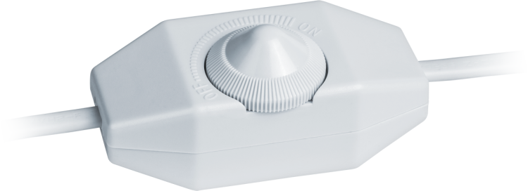 Шнур NPS-FS02-170-2x0.5-WH 1.7 м с диммируемым выкл. белый | 61602 | Navigator