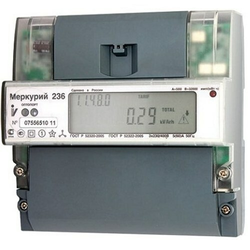 Счетчик Меркурий 236 ART-02 PQRS 5-100A/400В (мнтар.) ЖКИ (DIN)