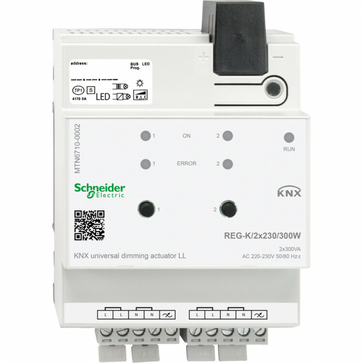 УНИВЕРСАЛЬНЫЙ ДИММЕР LED REG/2x230/300Вт | MTN6710-0002 | Schneider Electric