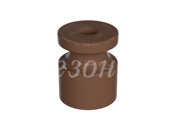 Изолятор пластиковый для наружного монтажа витой электропроводки, D20х24мм, цвет - какао, серия УСАДЬБА, ТМ МЕЗОНИНЪ (100 шт /уп