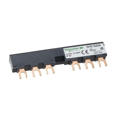 Комплект трехполюсных шин 63А 2Х54мм | GV2G254 | Schneider Electric