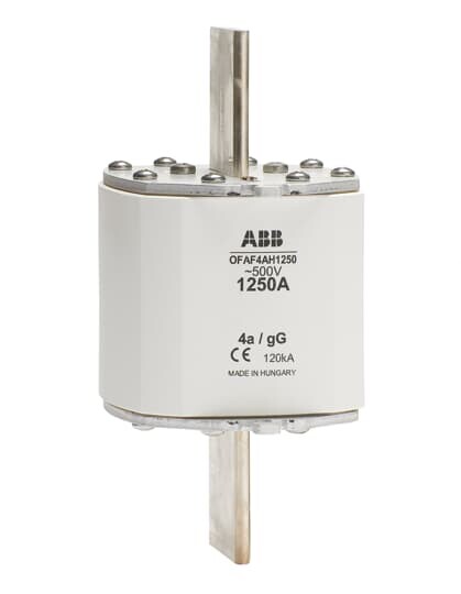 Предохранитель OFAF4AH500 500A тип gG размер4а, до 500В | 1SCA022637R3980 | ABB