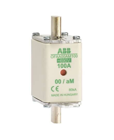 Предохранитель OFAA00AM100 100А тип аМ размер00, до 690В | 1SCA022701R1850 | ABB