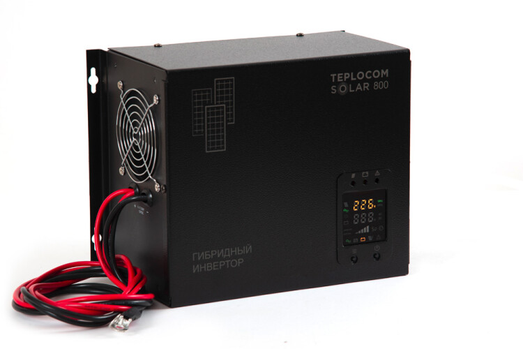 TEPLOCOM SOLAR-800 многофункциональный инвертор 220В 800ВА (500Вт) | 2411 | Бастион