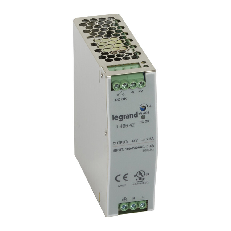 1-фазный Импульсный источник питания 48В 120Вт2,5A | 146642 | Legrand