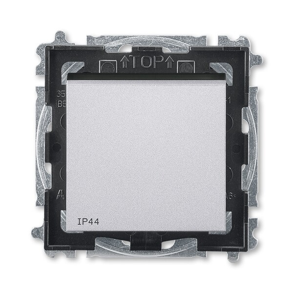 ABB Levit Серебро / дымчатый чёрный Переключатель перекрёстный 1-кл. IP44 | 3559H-A07940 70 | 2CHH597940A4070 | ABB
