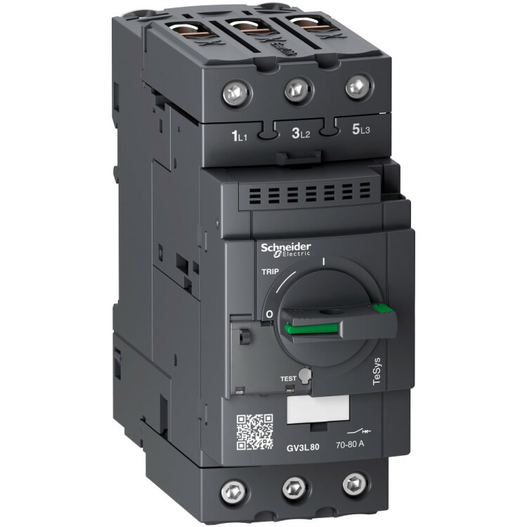 Выключатель автоматический с магнитным расцепителем 80А зажим EVERLINK | GV3L80 | Schneider Electric