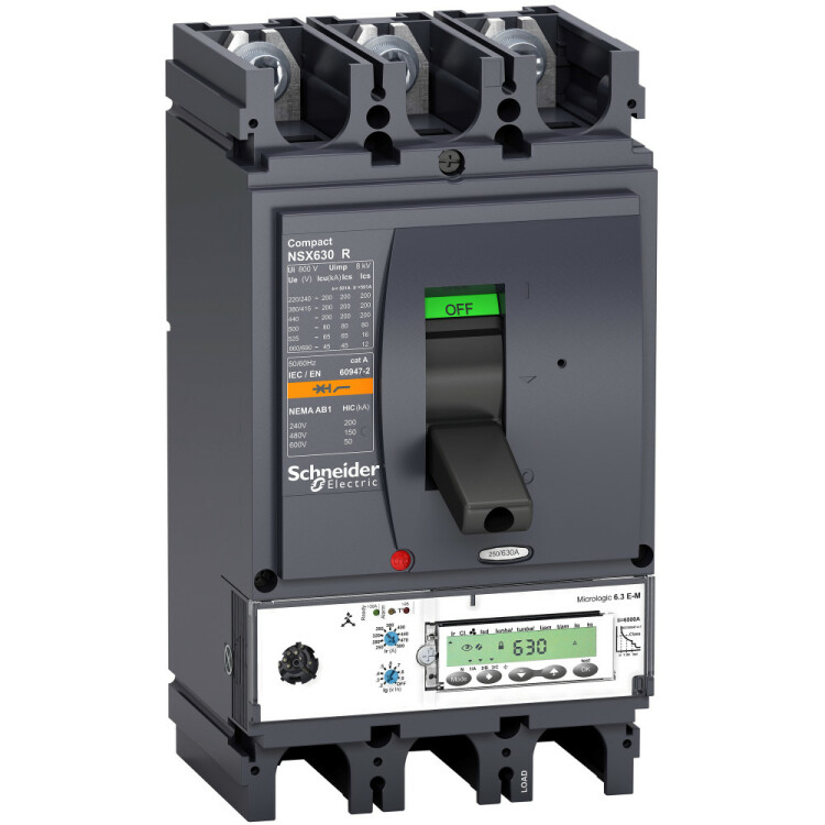 3П АВТОМ.ВЫКЛ. M6.3E-M 320A NSX400R(200кА/415В, 45кА/690B) | LV433610 | Schneider Electric