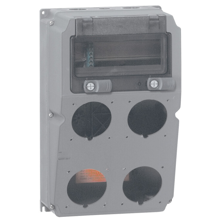 Сборный щиток Hypra - с отверстиями для 4 разъёмов 16-32 А - с рейкой DIN - 370x230x181 мм | 059847 | Legrand