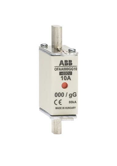 Предохранитель OFAA000GG10 10A тип gG размер000, до 690В | 1SCA022661R8500 | ABB