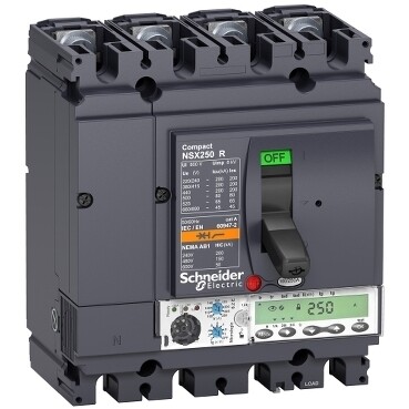 4П АВТОМ.ВЫКЛ. M6.2E 250A NSX250R(200кА при 415В, 45кА при 690B) | LV433529 | Schneider Electric