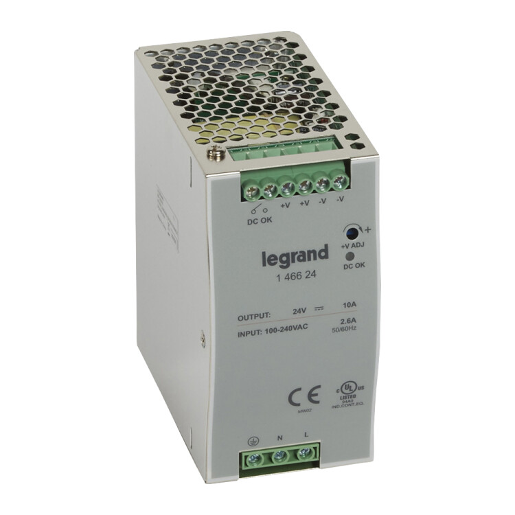 1-фазный Импульсный источник питания 24В 240Вт 10A | 146624 | Legrand