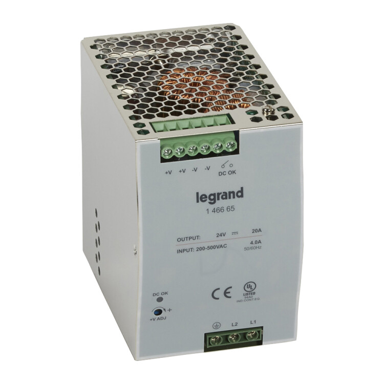 1/2-фазныйИмпульсный источник питания 24В 480Вт20A | 146665 | Legrand