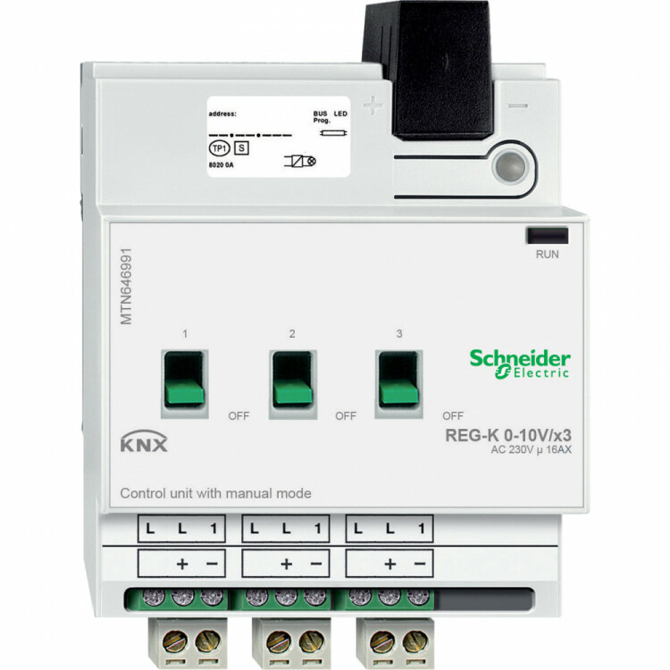БЛОК УПРАВ 0-10 V REG-K/3-КАНАЛА С РУЧН УПР | MTN646991 | Schneider Electric