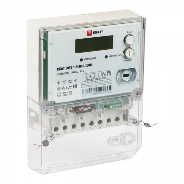 Счетчик электрической энергии SКАТ 315E/1-5(60) SIRP ШОИ4 П PROxima | 31501P | EKF