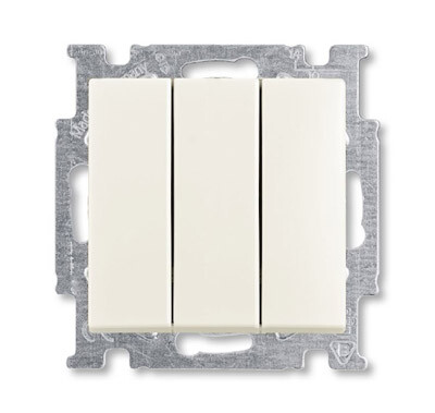 ABB Basic 55 Шале (белый) Выключатель 3-клавишный, 16А | 1012-0-2183 | 2CKA001012A2183 | ABB