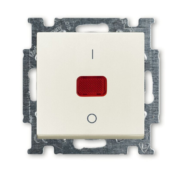 ABB Basic 55 Шале (белый) Выключатель 1-клавишный 2-полюсный, 20A | 1020-0-0093 | 2CKA001020A0093 | ABB