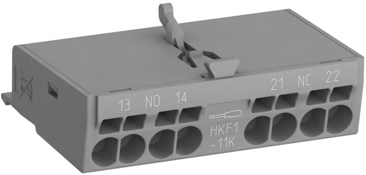 Контакты дополнительные HKF1-11K (1НО+1НЗ) фронт с втычными клеммами для автоматических выключателей MS132..K | 1SAM201901R1201 | ABB