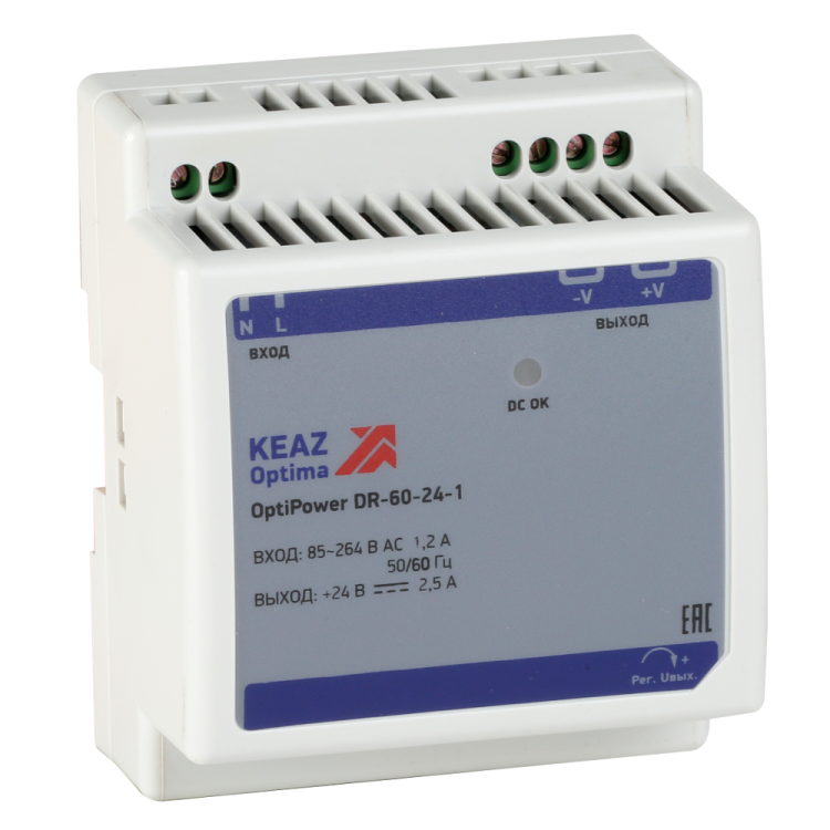 Блок питания OptiPower DR-60-24-1 | 284546 | КЭАЗ