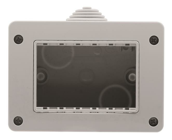 ABB Zenit Коробка IP40 для открытой установки на 3 модуля, Zenit/Stylo | N3391.1 | 2CLA339110N1101 | ABB