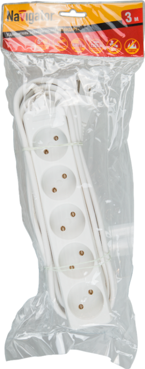 Удлинитель 71 553 NPE-S-05-300-X-2x0.75 б/з 5 гн. 3м |71553 |Navigator