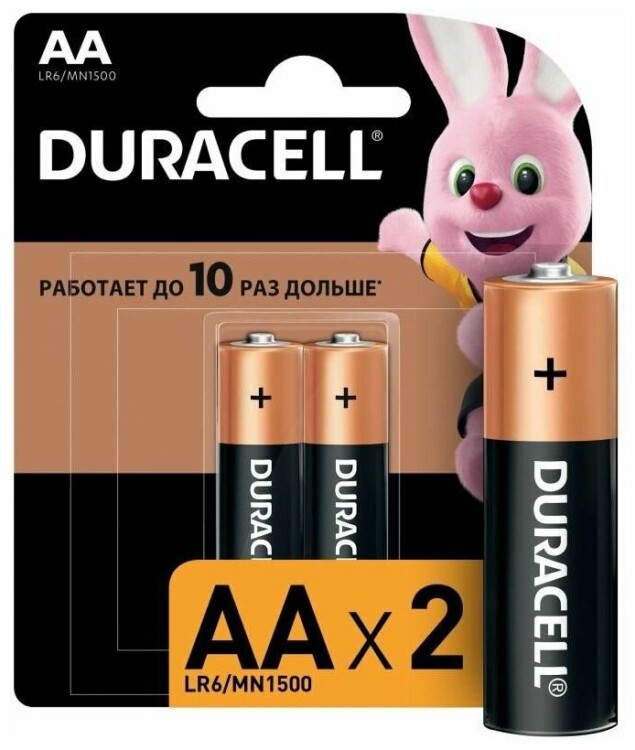 Элемент питания Duracell LR6-2BL BASIC | Б0014044 | Duracell