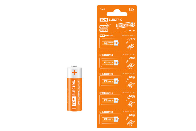 Элемент питания A23 Alkaline 12V BP-5 | SQ1702-0039 | TDM