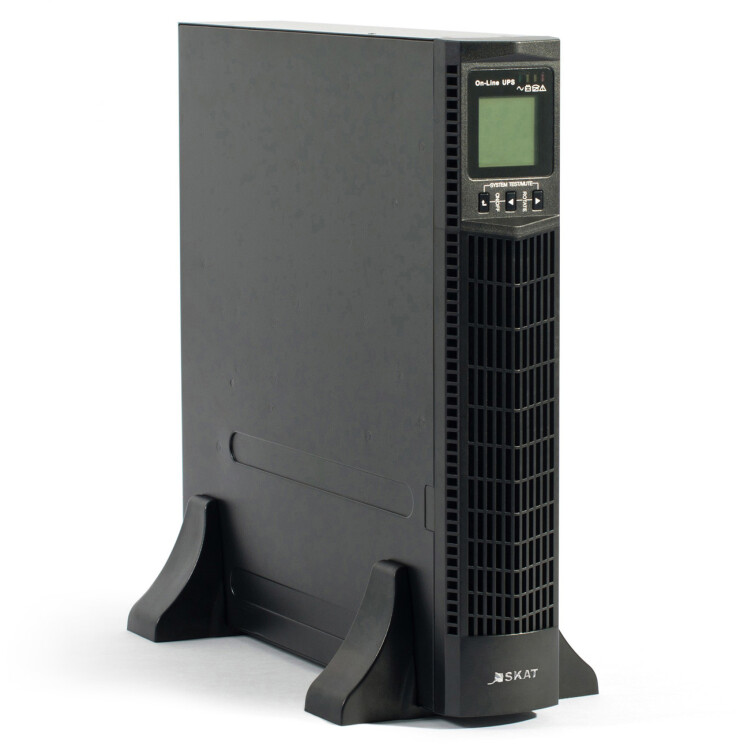 SKAT-UPS 1000 исп.V RACK ИБП 220В 12В 6А пост.24В 5А перем.тока 800Вт 2АКБ внешние On-Line синусоида | 462 | Бастион