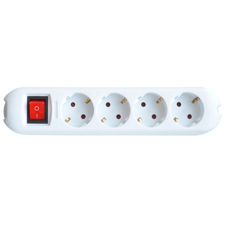 Колодка 4GS-SMART четырехместная с выключателем 16А с заземлением 5440 | 4690612010496 | IN HOME