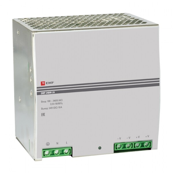 Блок питания 24В DRP-240W-24 EKF PROxima | drp-240w-24 | EKF