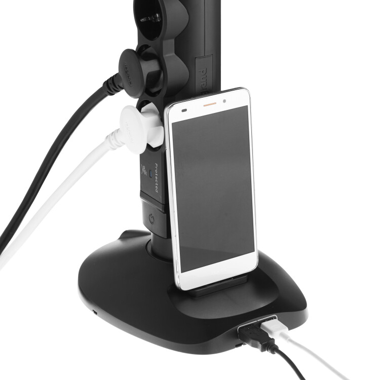 Стойка 2USB+micUSB+4х(2К+З)чер | 694619 | Legrand