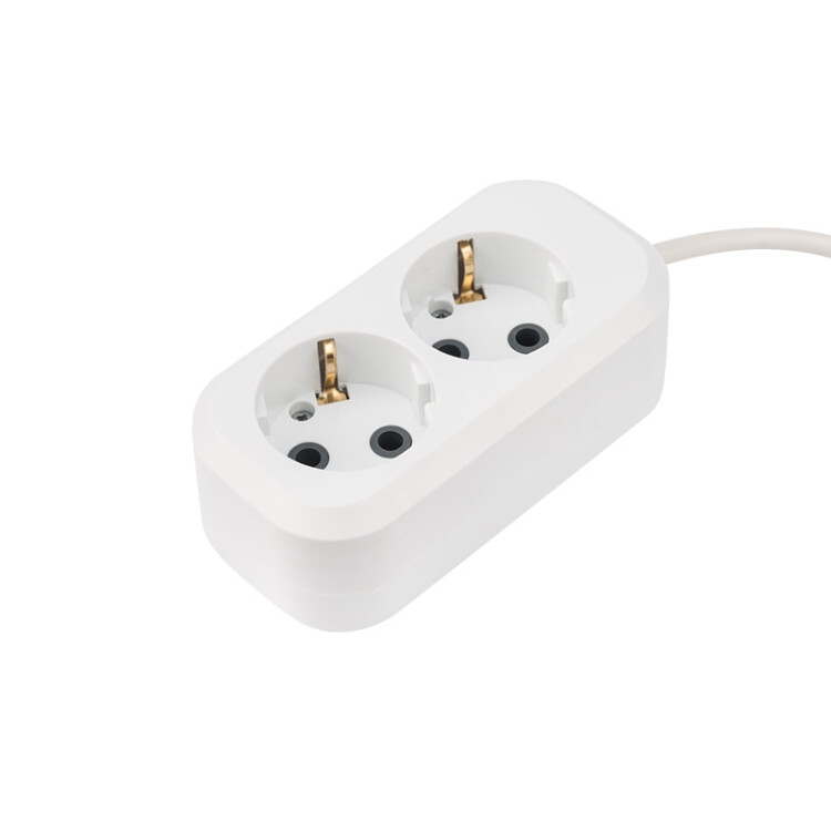 Удлинитель 2 гнезда, 3 м, 3х0.75 кв.мм, с/з, белый | 11-7202 | PROconnect