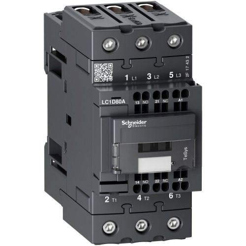 Контактор EVERLINK AC3 3Р 440В 80A катушка управления 230В AC 50/60ГЦ пружинный зажим | LC1D80A3P7 | Schneider Electric