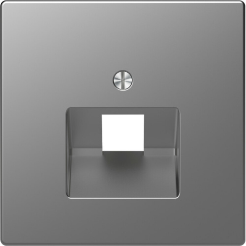 D-Life ЦЕНТРАЛЬНАЯ НАКЛАДКА для розетки 1-ной RJ45, НЕРЖ. СТАЛЬ , SD | MTN4521-6036 | Schneider Electric
