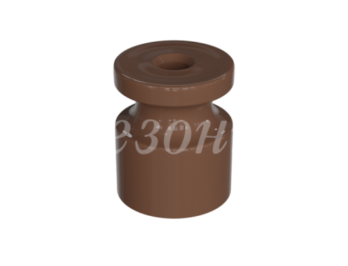 Изолятор пластиковый для наружного монтажа витой электропроводки, D20х24мм, цвет - какао, серия УСАДЬБА, ТМ МЕЗОНИНЪ (100 шт /уп