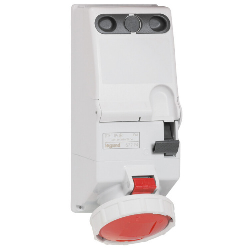 Безопасная розетка со щитком - P17 Tempra Pro - IP66 - 63 A - 380/415 В~ - 3К+З - 125x280 | 057294 | Legrand