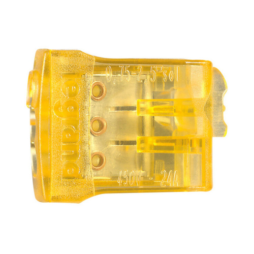 Пружинный клеммник Nylbloc auto для 3 клемм - 24A - 450 В~ - оранжевый | 034323 | Legrand