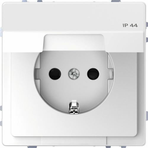 D-Life РОЗЕТКА 16А с з/к и крышкой IP44, БЕЛ. ЛОТОС , SD | MTN2314-6035 | Schneider Electric