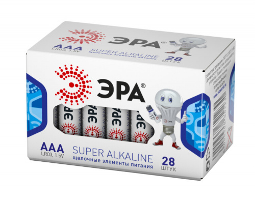 Батарейка щелочная (алкалиновая) LR03-28 box (28/1120/44800) (AAA) | Б0002909 | ЭРА