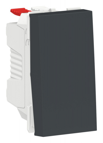 Unica Modular Антрацит Переключатель 1-клавишный, сх. 6, 10 AX, 250В, 1 мод. | NU310354 | Schneider Electric