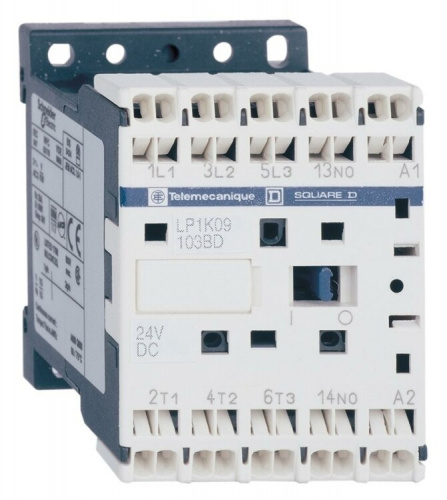 КОНТАКТОР K 3P, 6 А,НО, 24V DС, ОГРАН. ПЕРЕНАПРЯЖЕНИЙ, ПРУЖИННЫЙ ЗАЖИМ, | LP1K06103BD3 | Schneider Electric
