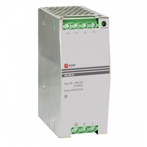 Блок питания 24В DR-75W-24 EKF PROxima | dr-75w-24 | EKF
