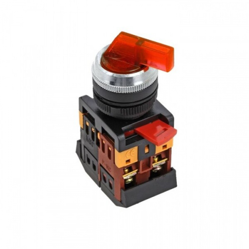 Переключатель ANLC-22 2P красный с подсветкой 380В NO+NC EKF PROxima | psw-anlc-2p-r-380 | EKF