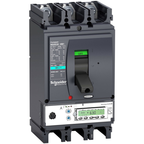 3П АВТОМ.ВЫКЛ. MIC6.3E-M 500A NSX630HB1 (75кА при 690B) | LV433728 | Schneider Electric