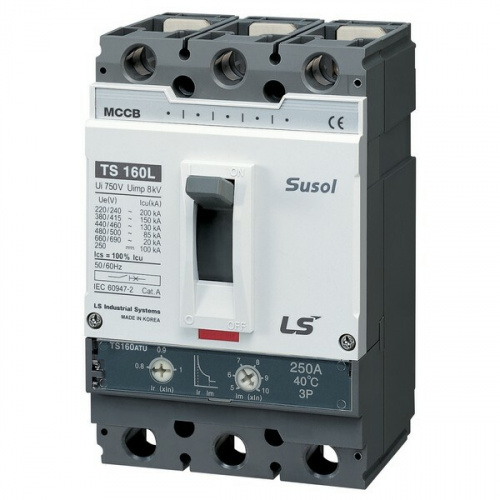 Автоматический выключатель TS160N (50kA) FMU 160A 3P3T | 0105015100 | Lsis