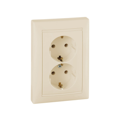 Valena DIY Розетка двойная с заземлением слоновая кость | 695616 | Legrand